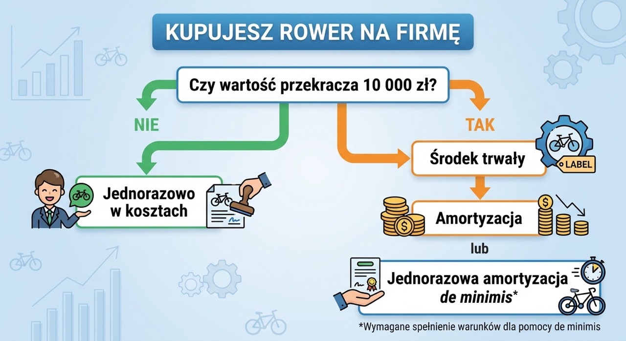 jak rozliczyć rower na firme